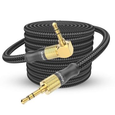 Imagem de Cabo Auxiliar VANAUX 90 Graus (8m) - Conector 3,5mm