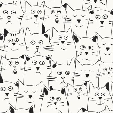 Imagem de WESTICK Papel de parede de gato com papel de parede de animais de 44,5 cm x 254 cm
