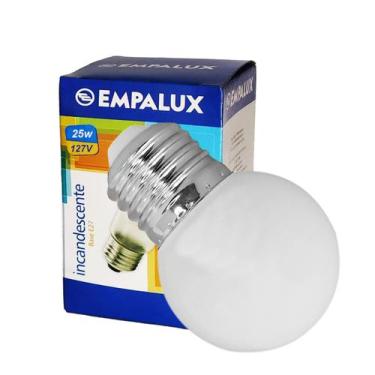 Imagem de Lâmpada Incandescente Bolinha Leitosa 25w 127v E27 - EMPALUX