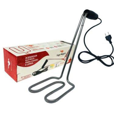 Imagem de Acendedor Elétrico Para Churrasqueira Lareira Carvão E Lenha Fogo Magi
