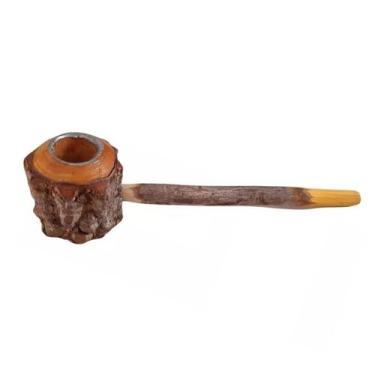 Imagem de Cachimbo Angico Natural Xamânico Umbanda Artesanal 25 cm - Renato