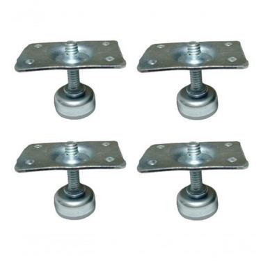 Imagem de Kit 4 Pés Niveladores 1-4 Base Sapata Mesa Armários c- Chapas Puff Cadeiras Sofas Armarios