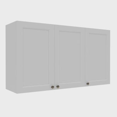 Imagem de Armário Aéreo 120cm com 3 Portas 2323 Provençal Branco