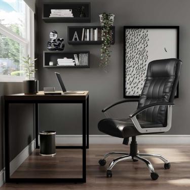 Imagem de Cadeira de Escritório Presidente Giratória Erin Preta