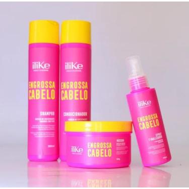 Imagem de iLike Engrossa Cabelo Kit Completo 4 Produtos - ILIKE PROFESSIONAL