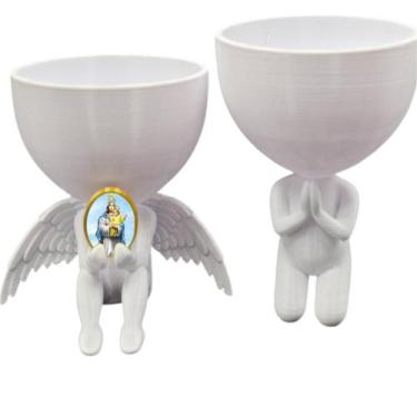 Imagem de Kit Decoração Nossa Senhora D'Ajuda Anjinho  Oração - Point da Fe