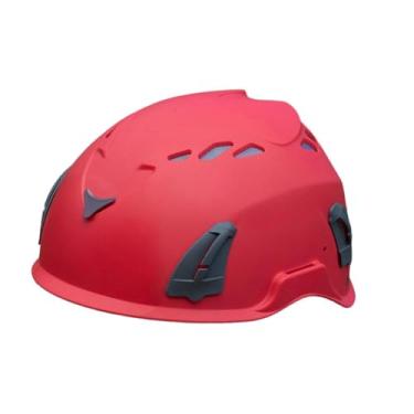Imagem de Dynwave Hard -chapéu de capacete ao ar livre para adultos Chefe de absorver hardhat half cúpide capacete para esportes drifting resgate Construction Cabing, Vermelho