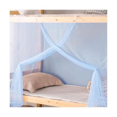 Imagem de Tenda de Mosquiteiro Dobrável de Poliéster Respirável Mosquiteiro Cortinas para Barraca 4 Cantos Rede Mosquiteira para Cama Fácil de Armazenar