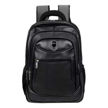 Imagem de Mochila Masculina Executiva De Couro Impermeavel Trabalho 35L - SOUTEC