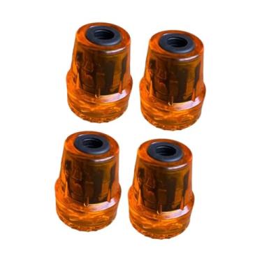 Imagem de simhoa 4pcs Caminhadas Dicas de pó de reposição Protetores de pés Acessórios compactos Anti -Slip Peças Absorção de choque Dicas, Amarelo