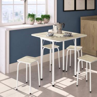 Imagem de Conjunto Mesa Dobrável 4 Lugares Bona Vita Móveis Narita