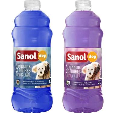 Imagem de Desinfetante de Ambientes com Animais e Eliminador de Odores Tradicional e Lavanda Sanol 2 Litros