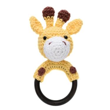 Imagem de Chocalho Girafa pequena em amigurumi