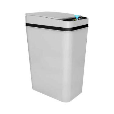 Imagem de Lixeira Automática Sem Toque para Banheiro - Lata de Lixo Inteligente 