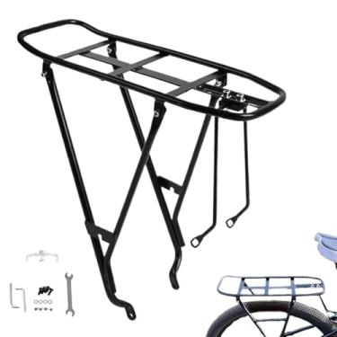 Imagem de Suporte Traseiro para Bicicleta - Suporte para Bagagem Alargado e Reforçado - Altura Ajustável Acessórios de Transporte de Alforjes Para Bicicletas Para Entusiastas de Ciclismo e Deslocamentos