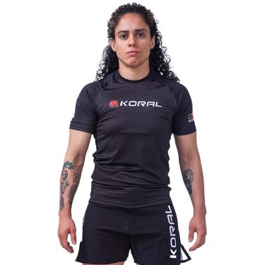 Imagem de Rash Guard Competition Preta Manga Curta Koral