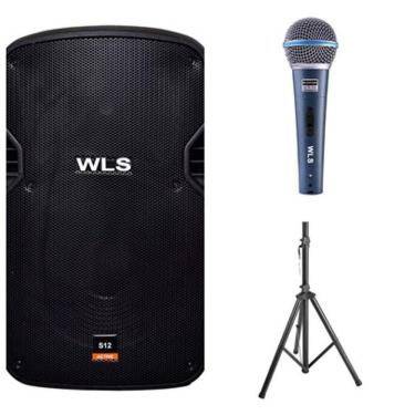 Imagem de Caixa Acústica Wls S12 Ativa + Microfone M58A + Pedestal