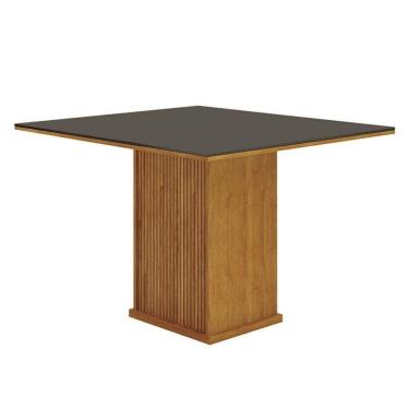 Imagem de Mesa De Jantar Napoli 90x90 Reto Freijó Decor Chumbo – Leifer Móveis