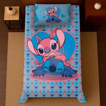 Imagem de Cobre leito solteiro 2 peças personagens malha macio roupa de cama - G