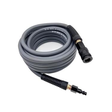 Imagem de SYXQT Mangueira De Ar Híbrida 1/4 Pol. X 25 Pés, Compressor 300 Psi Para Serviço Pesado, Leve, Resistente A Torções, Flexibilidade Todas As Condições Climáticas Com Engate Rápido Giratório Alumínio