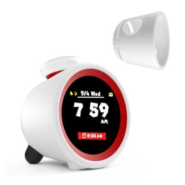 Imagem de DLseego Capa protetora para Nintendo Sound Clock Alarmo Acessórios, material de silicone de proteção total Transparência Robusta Repelente de óleo repelente de água - Branco