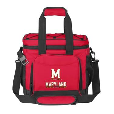 Imagem de Logo Brands NCAA Maryland Terrapins Flex 24 latas Cooler – Forro selado a quente à prova de vazamento, abridor de garrafa embutido, alça de ombro ajustável - Ótimo para porta traseira e piqueniques