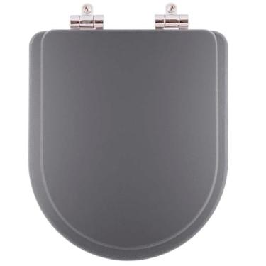 Imagem de Tampa De Vaso Poliéster Soft Close Smart Metrópole Cinza Fosco