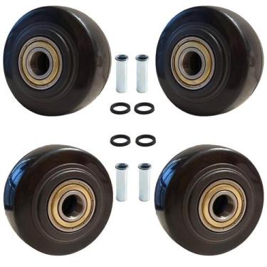 Imagem de Caster Wheels Swagwert PU de 2,5 polegadas com rolamentos de 3/8 de ei