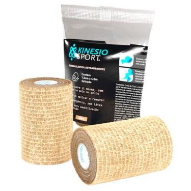 Imagem de Atadura Elastica Autoaderente Kinesiosport 7,5cm x 4,5m Bege - Duto Im