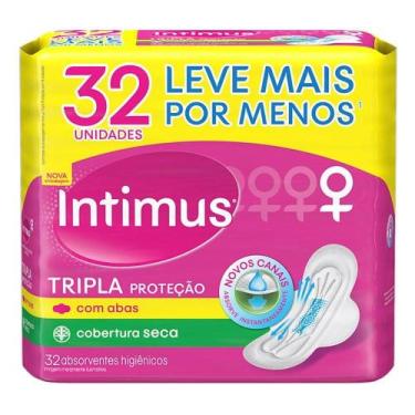 Imagem de Absorvente Intimus Tripla Proteção Seca com Abas Embalagem com 32 Unid