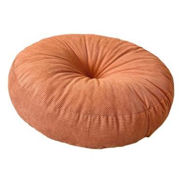 Imagem de WeiLaiKeQi Almofada redonda para meditação no chão, almofada para assento, para de escritório, Laranja