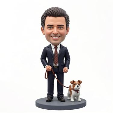 Imagem de Traje personalizado - vestindo cachorro - Walker Bobblehead feito de foto presente exclusivo para entusiastas de animais de estimação, perfeito para namorado, pai, irmão, aniversário e exibição em