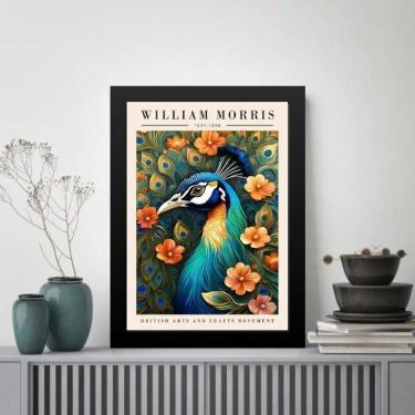 Imagem de Quadro Poster Pavão - William Morris 33X24Cm