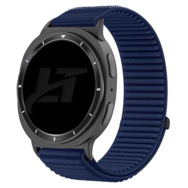 Imagem de Pulseira Nylon Loop LTimports compativel com Galaxy Watch8 Classic 46mm, Galaxy Watch 8 44mm e Galaxy Watch 8 40mm (LT-Azure, Conector Preto)