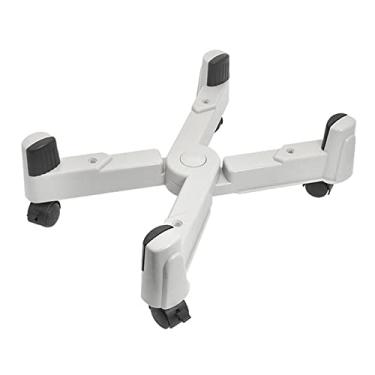 Imagem de Suporte de CPU para torre de PC, suporte para CPU móvel, suporte de capa para PC de mesa, largura ajustável com 5 rodízios, cabe na maioria das capas de PC sob a mesa suporte de CPU (gris)