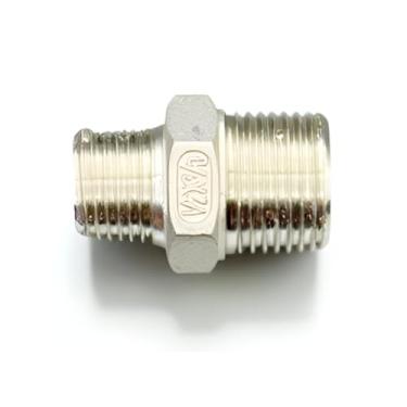 Imagem de Redutor de tubo de aço inoxidável MNPT de 1/5.1 cm x 3/20.3 cm MNPT – Adaptador NPT macho para macho para encanamento, HVAC, compressor de ar, linhas de água (pacote com 1)