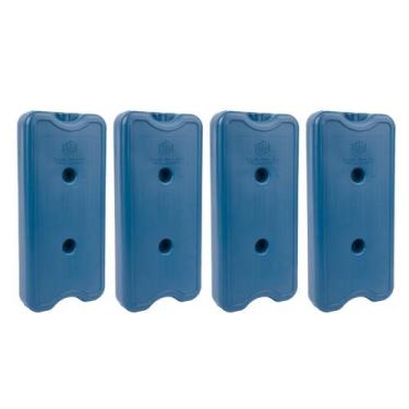 Imagem de Kit 4 Gelo Placa Gel Artificial Reutilizável Rígido 1000ml - Gelotech