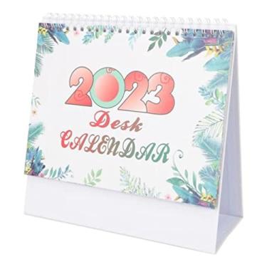 Imagem de AAPIE Calendário de mesa em pé 2023-2024 2023 calendário de mesa pequeno para decoração criativa de mesa