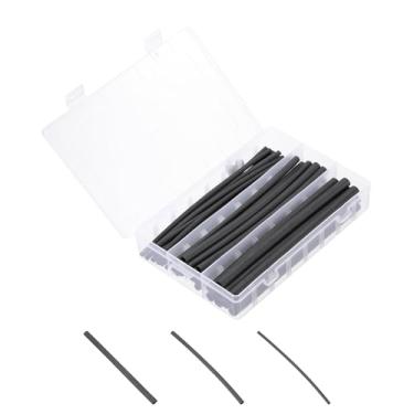 Imagem de DMiotech Tubo termorretrátil tubo de isolamento elétrico 4:1 tubo de fio de cabo envoltório preto 0,16/0,24/0,8 cm diâmetro 0,2 x 3 pés de comprimento, 45 peças