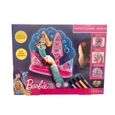 Imagem de Kit Barbie - Pinte e Ilumine - Sereias START - Barao