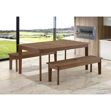 Imagem de Banco 2,00m Ripado para Áreas Externas em Madeira Eucalipto Maior Dura