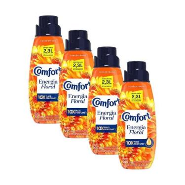 Imagem de Kit 4 Amaciantes Concentrados Comfort Energia Floral 500ml