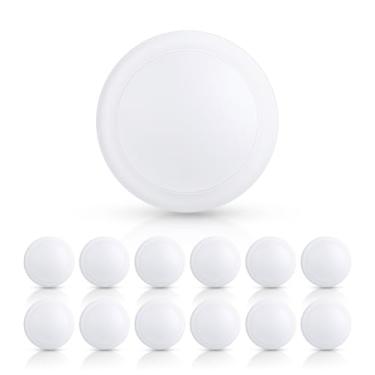 Imagem de ECOELER Luzes de disco LED de 15 cm, montagem em superfície regulável/Downlight embutido no teto, luz do dia 16,5 W 1100 Lm 5000 K, luz de teto de disco de retrofit para escadas, porão, garagem