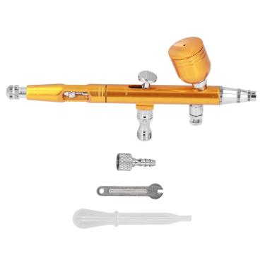 Imagem de Kit de Aerógrafo para Unhas Com Spray de Tinta Portátil Pequeno G1/8 DIY, Adequado para Iniciantes, Acessórios Práticos Incluídos (AR180 ouro)