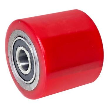 Imagem de Roda Dianteira Poliuretano Rolamento Duplo 80x70mm Paleteira Transpale