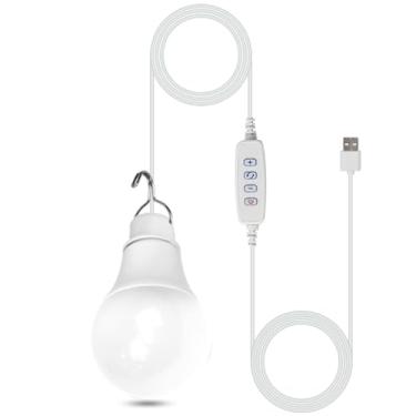 Imagem de EnginStar Luz De Acampamento Usb Led 10W, Lâmpada Portátil Para Garagem, Armazém, Carro, Caminhão, Barco Pesca, Emergência Externa, Quarto Infantil, Branco