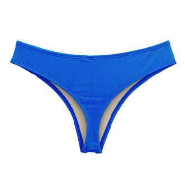 Imagem de Calcinha de biquíni fio dental cintura alta - Estigma, Azul, G