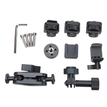 Imagem de Luqeeg Braço mágico com cabeças esféricas duplas, braço articulado de liga de alumínio com capacidade de carga de 17 mm, 5 kg, braçadeira de liberação rápida e parafuso antitorção de 1/4 polegada