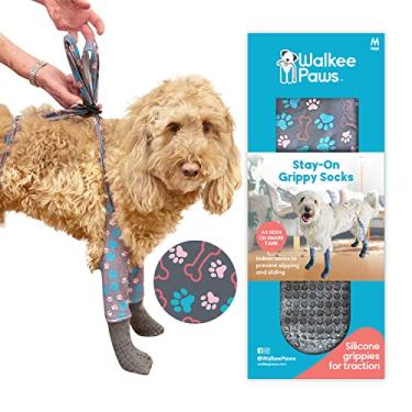 Imagem de Walkee Paws Meias Aderentes, Aderência Antiderrapante Interna, Tração, Proteção de Pisos e Patas de Filhotes, Fáceis de Colocar e Tirar, Design Permanente, Como Visto No Tanque de Tubarões, Nunca Mais