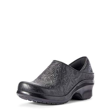 Imagem de Tamanco feminino de couro Hera Expert da Ariat, Tooled Black, 7 Wide